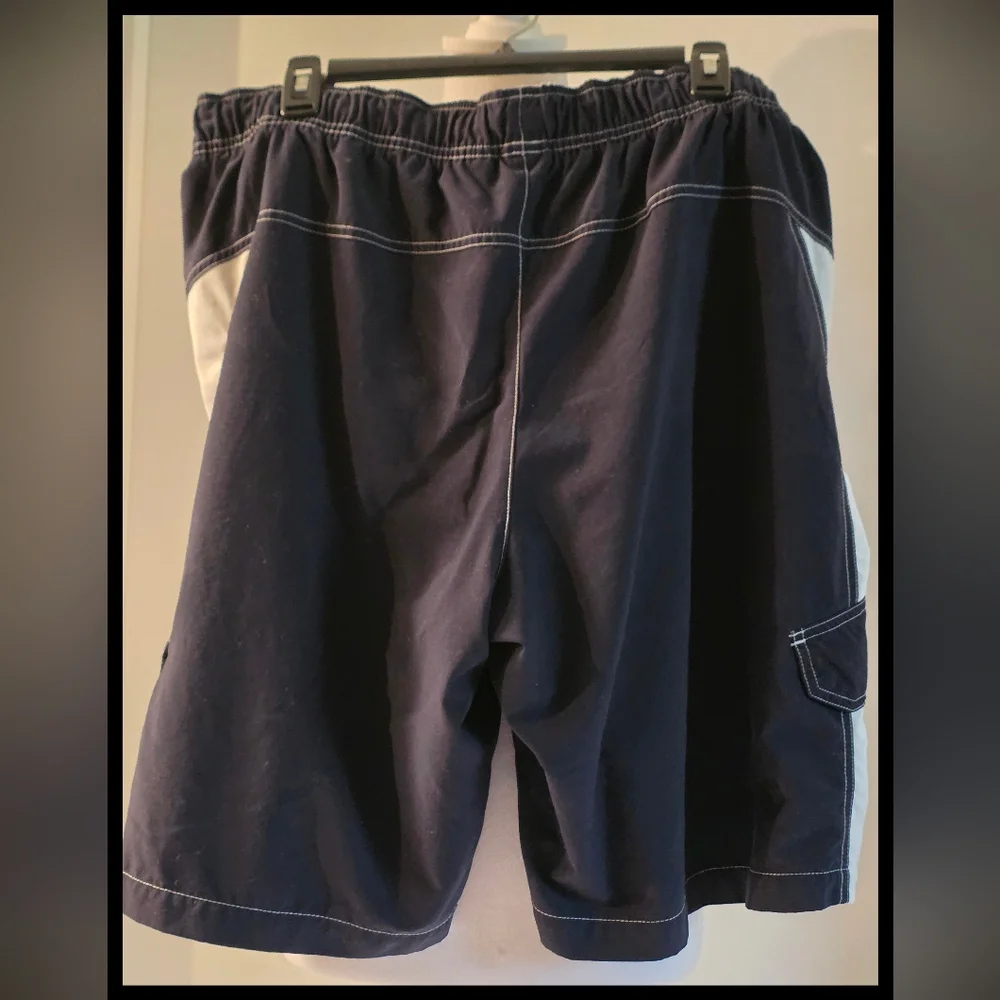 Nike Swim Trunks, XL, Navy With White Pockets & Drawstring